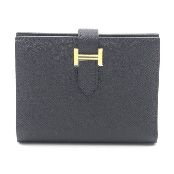 Hermes Compact Bearn Wallet Black - Picture 1 of 5